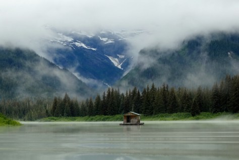 Float house on Stikine River.