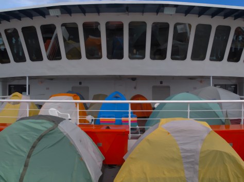 A view of the observation area overlooking the front deck.